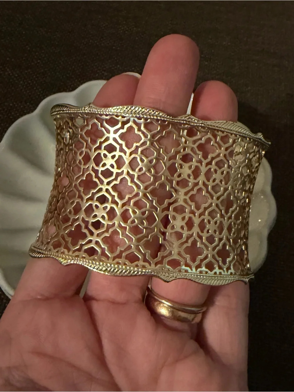 Kendra Scott Gold Filigree Open Cuff Bracelet